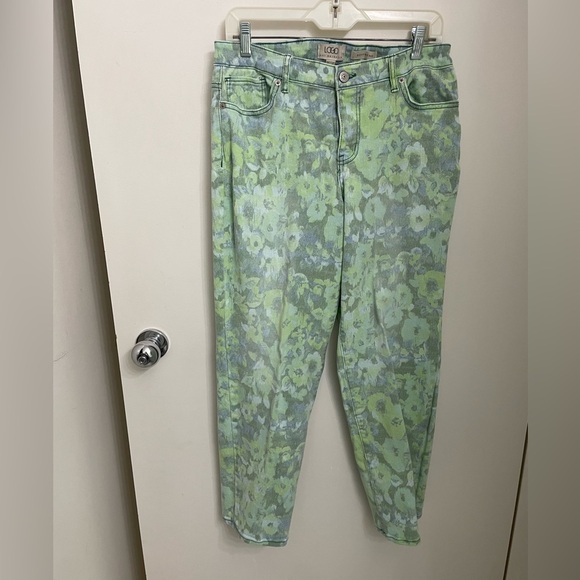 LOGO Lori Goldstein cropped floral print jeans - Picture 1 of 7